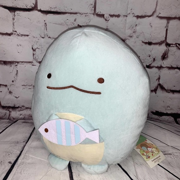sumikko gurashi plush dinosaur with fish - NWT - from Round One - Picture 1 of 6